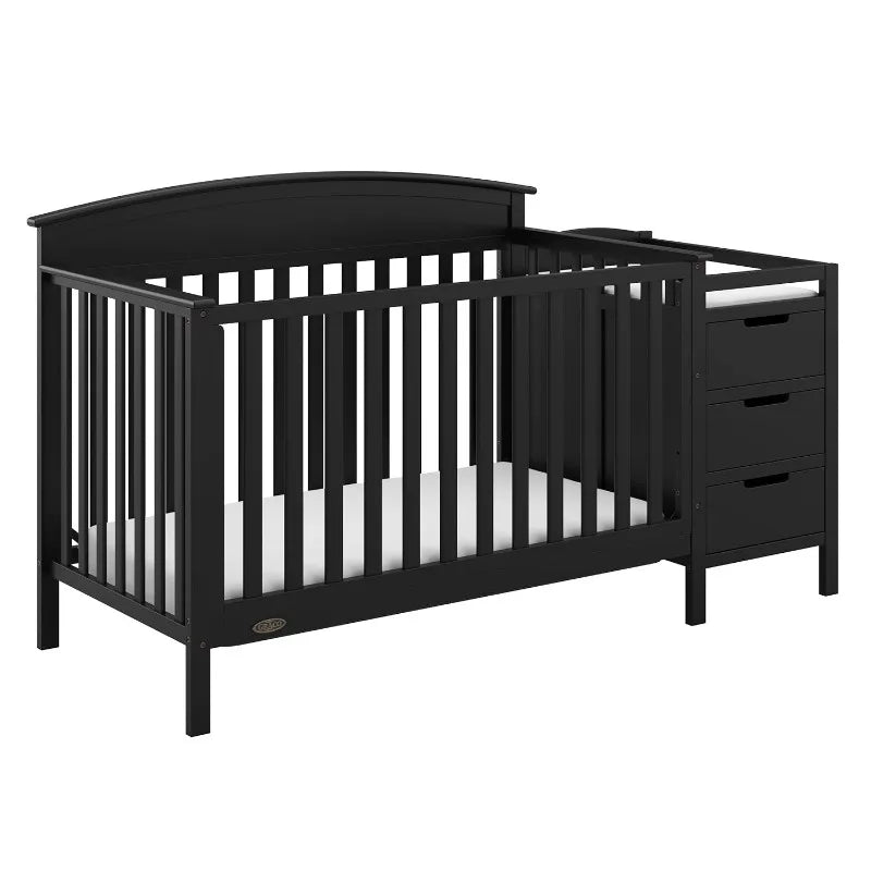 Benton 5-in-1 Convertible Crib – GREENGUARD Gold Certified,Converts from Baby Crib to Toddler Bed,Daybed and Full-Size Bed