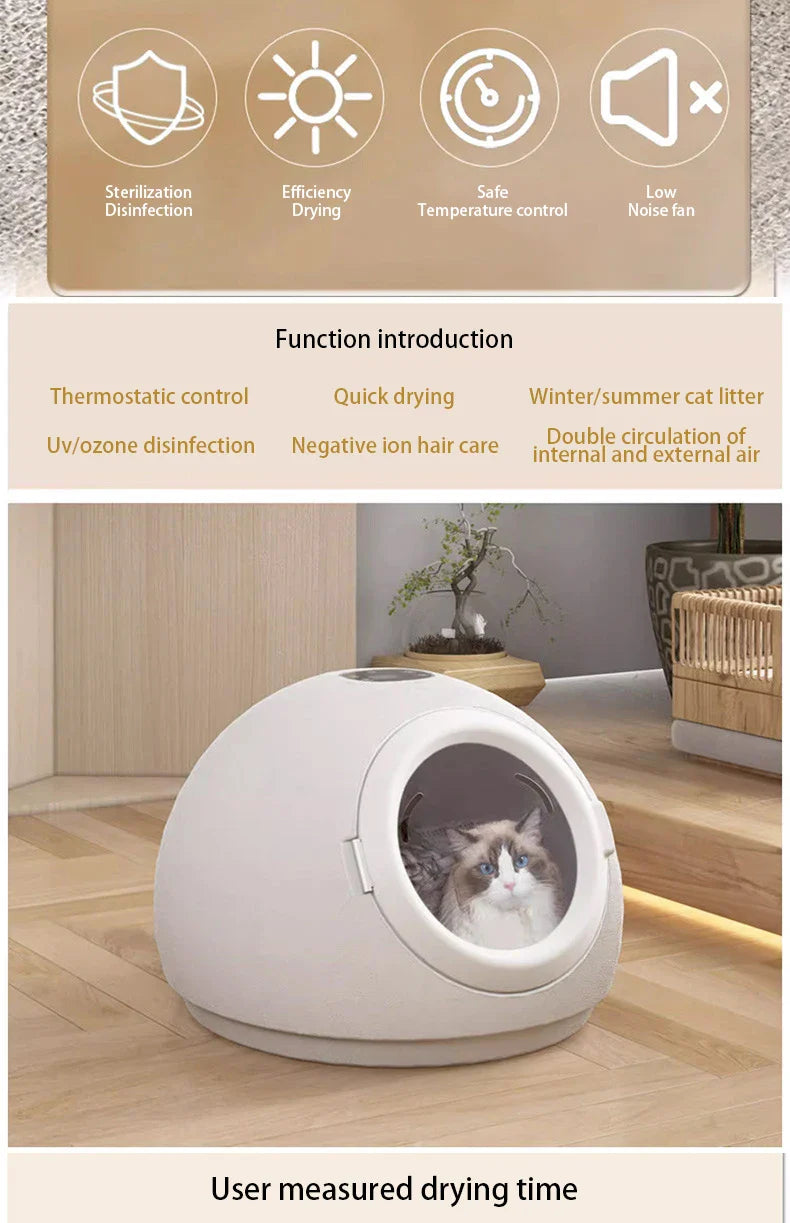 Home pet dryer fully automatic cat and dog bath dryer hair dryer disinfection