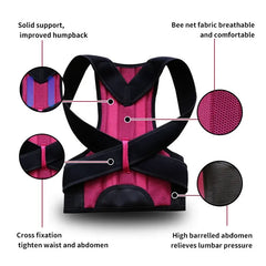 Reinforced Belt Lumbar Column Posture Corrector Vest Adjustable Back Support Strap Shoulder Spine Brace Neck Stretcher Trainer