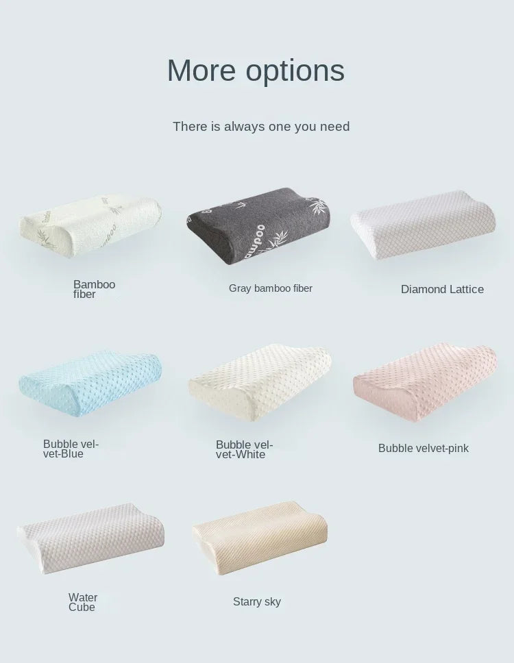 1 Pc Sleeping Bamboo Rebound Memory Orthopedic Pillows Cervical Pillow Cervical Health Cotton Pillows Memory Foam Pillow