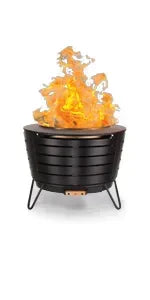 TIKI-Smokeless Smokeless Brand, 24.75 in Patio Fire Pit, Wood Burning, Outdoor   Includes  Pack, Modern Design, Blac