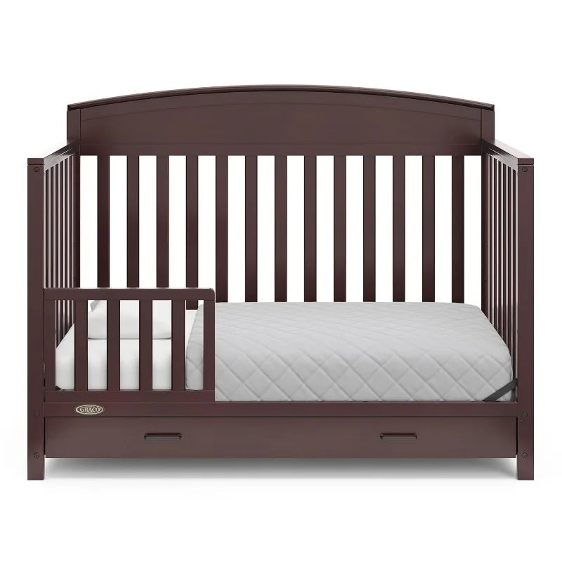 Benton 5-in-1 Convertible Crib – GREENGUARD Gold Certified,Converts from Baby Crib to Toddler Bed,Daybed and Full-Size Bed