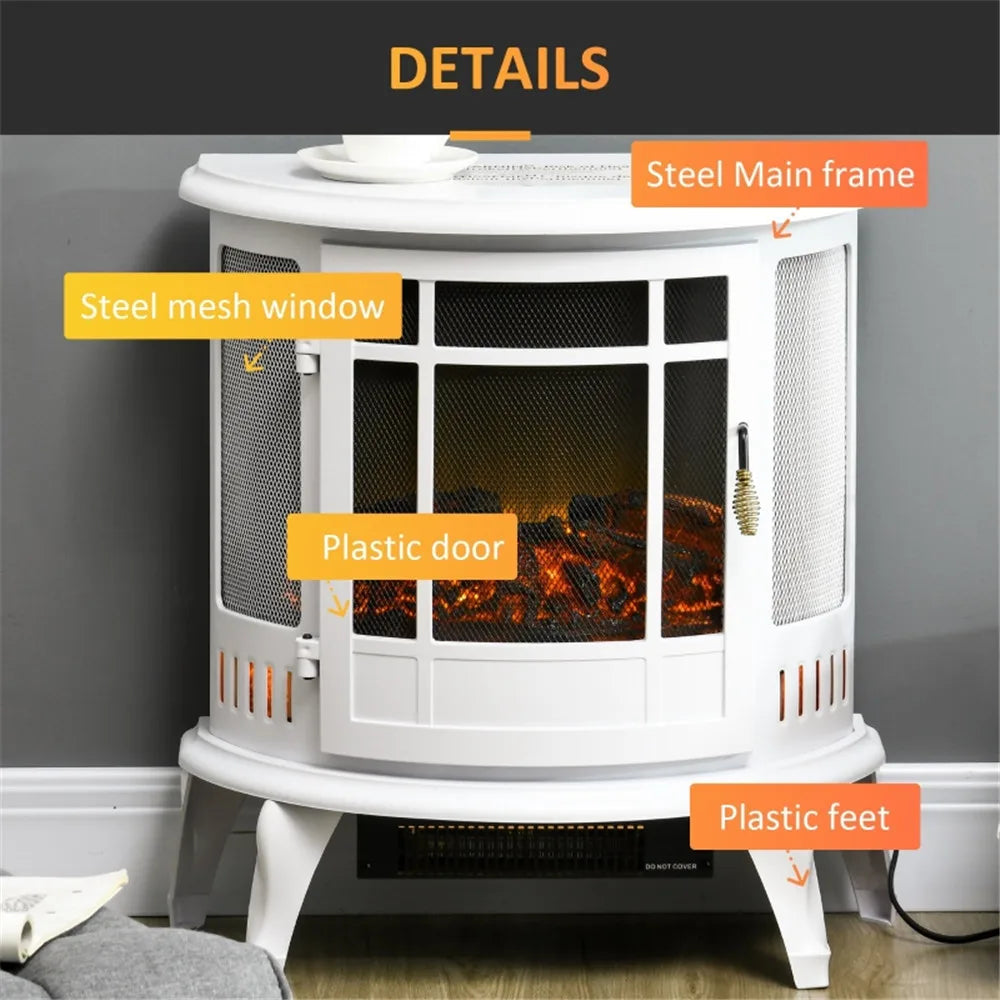 1500W 22" Electric Fireplace,White ( Amazon Shipping)（Prohibited by WalMart）