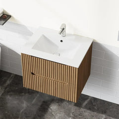 Wall-Mount Bathroom Vanity with Basin Sink Floating Bathroom Cabinet