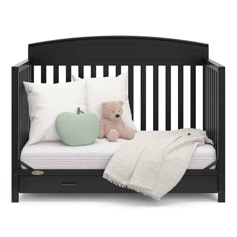 Benton 5-in-1 Convertible Crib – GREENGUARD Gold Certified,Converts from Baby Crib to Toddler Bed,Daybed and Full-Size Bed