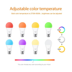 Smart Home Decoration 18W Tuya E27 RGB CW WW Wifi LED Bulb Alexa Compatible