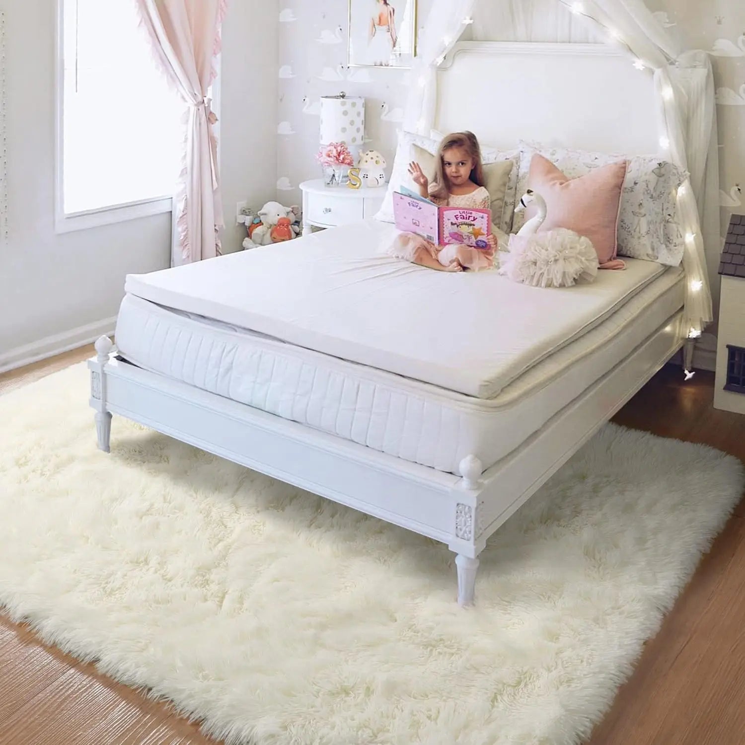 Noahas Fluffy Rugs for Bedroom Fuzzy Area Rugs for Living Room Soft Kids Carpet Non Slip Rugs for Hardwood Floors Room Decor