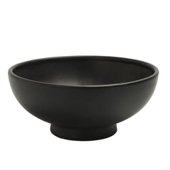 Durable Smooth Matte Black Round Ceramic 9.4" Decorative Bowl Hand Crafted Decorative Use Only Great Accent Piece