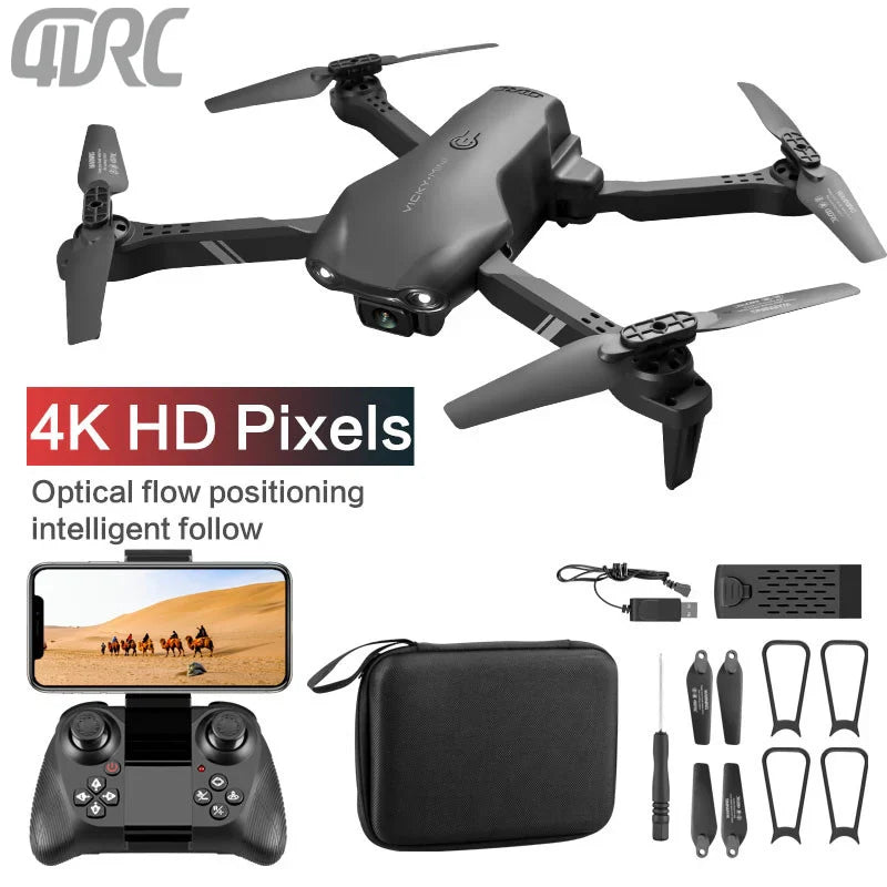 4DRC New Mini Drone With Wide Angle HD 4K 1080P Dual Camera WiFi Fpv RC Foldable Quadcopter Dron Gift Toys