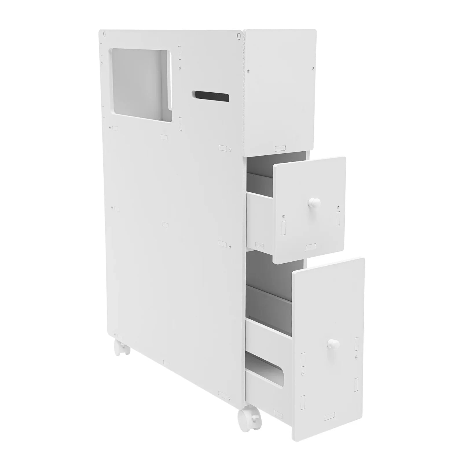 4 Tiers Bathroom Cabinet Toilet Side Cabinet Standing Bathroom Chest of Drawers Corner Cabinet for Bathroom Living Room