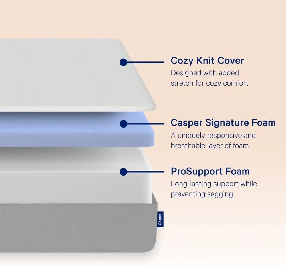 Casper Sleep Element, Medium Firm Mattress, Twin-XL/Queen/King optional Size - Memory Foam + Support