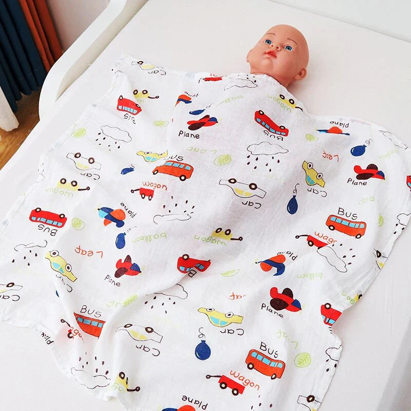 70x70cm Baby Blanket Ultra Soft Organic Cotton Newborn Swaddle Wrap Dual Layers Infant Feeding Burp Cloth Towel Scarf Baby Stuff