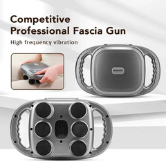 Six-head Fascia Gun Wireless Waist Back Massager High-Frequency Vibration Red Light Body Shoulder Muscle Relaxation Massage Gun