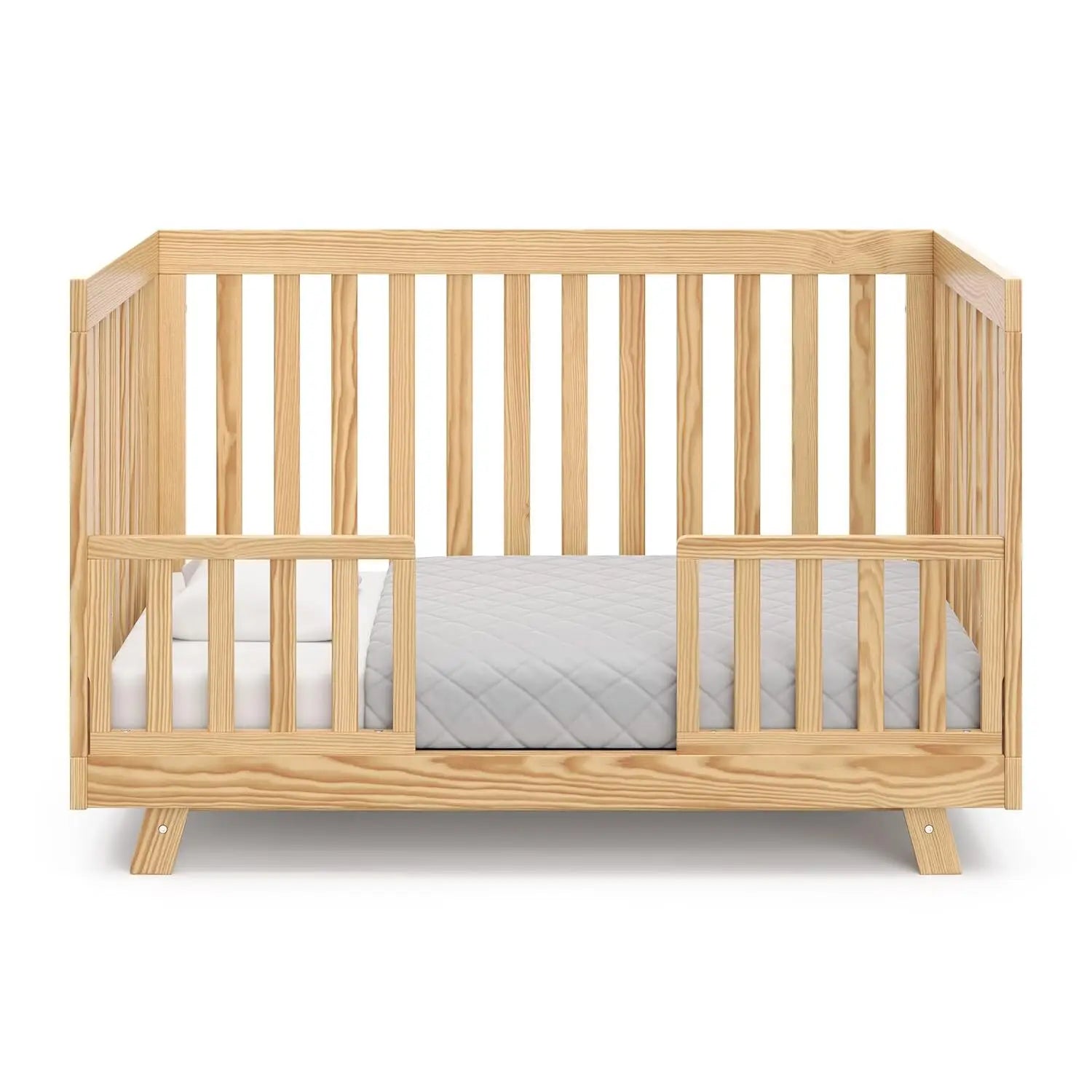 3-in-1 Convertible Crib (Natural) – Converts from Baby Crib to Toddler Bed and Daybed, Fits Standard Full-Siz