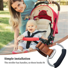 Stroller Hanger Heavy Duty Stroller Hooks Multipurpose Stroller Straps Stroller Accessories For Jogging Walking Shopping Fits