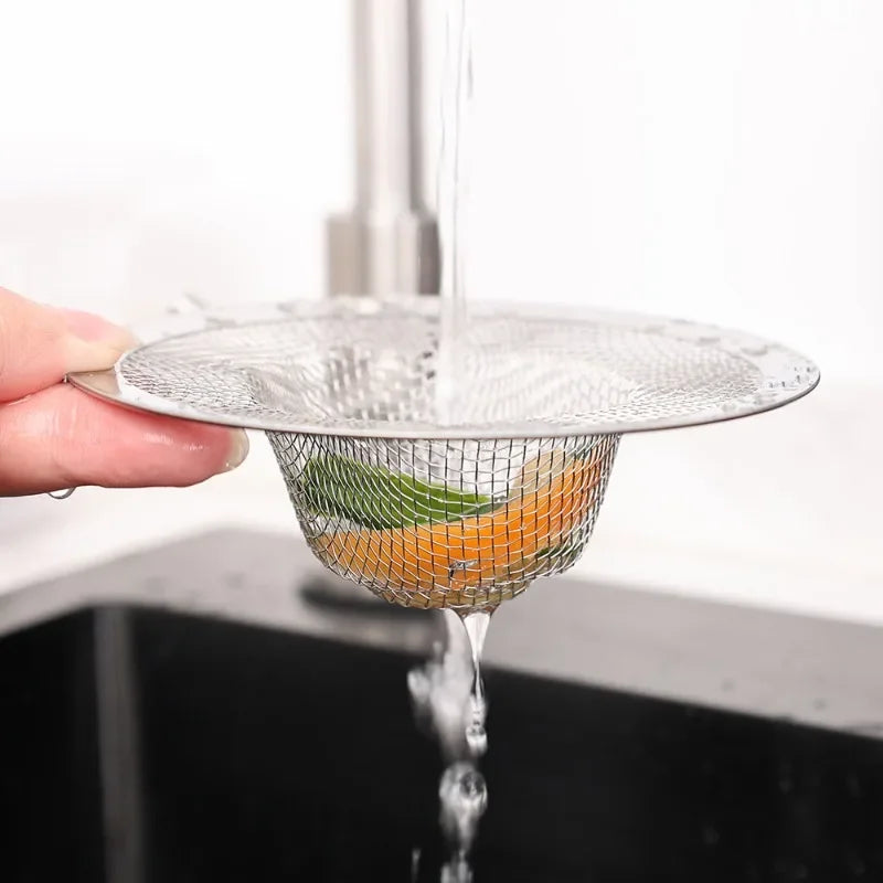 10/1x Stainless Steel Sink Filter Kitchen Bathroom Floor Drain Mesh Filters Drain Basket Waste Screen Hole Trap Strainer Stopper