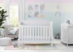 Children Lancaster 4-in-1 Convertible Baby Crib, Bianca White