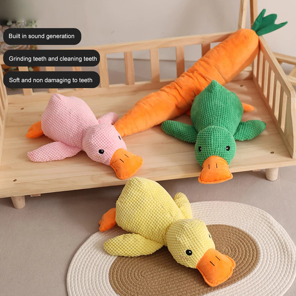 The Mellow Dog Calming Duck Stuffed Duck Dog Toy Dog Stuffed Animals Chew Toy Wild Goose Chew Toy for Dogs Teeth Cleaning