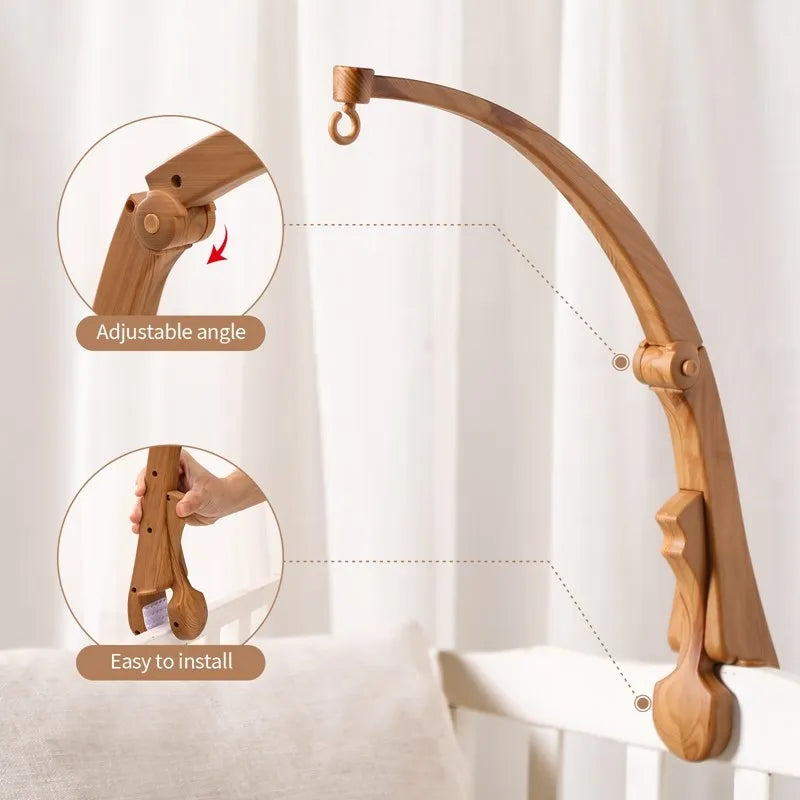 Baby Wooden Gym Frame Rocket Model Newborn Activity Gym Frame Hanging Pendant Rattle Toys For Baby Education Montessori Toys