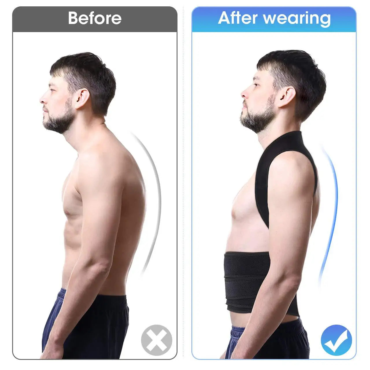 Professional Back Posture Corrector Straight Back Support Belt for Men Women Invisible Shoulder Lumbar Spine Orthopedic Brace