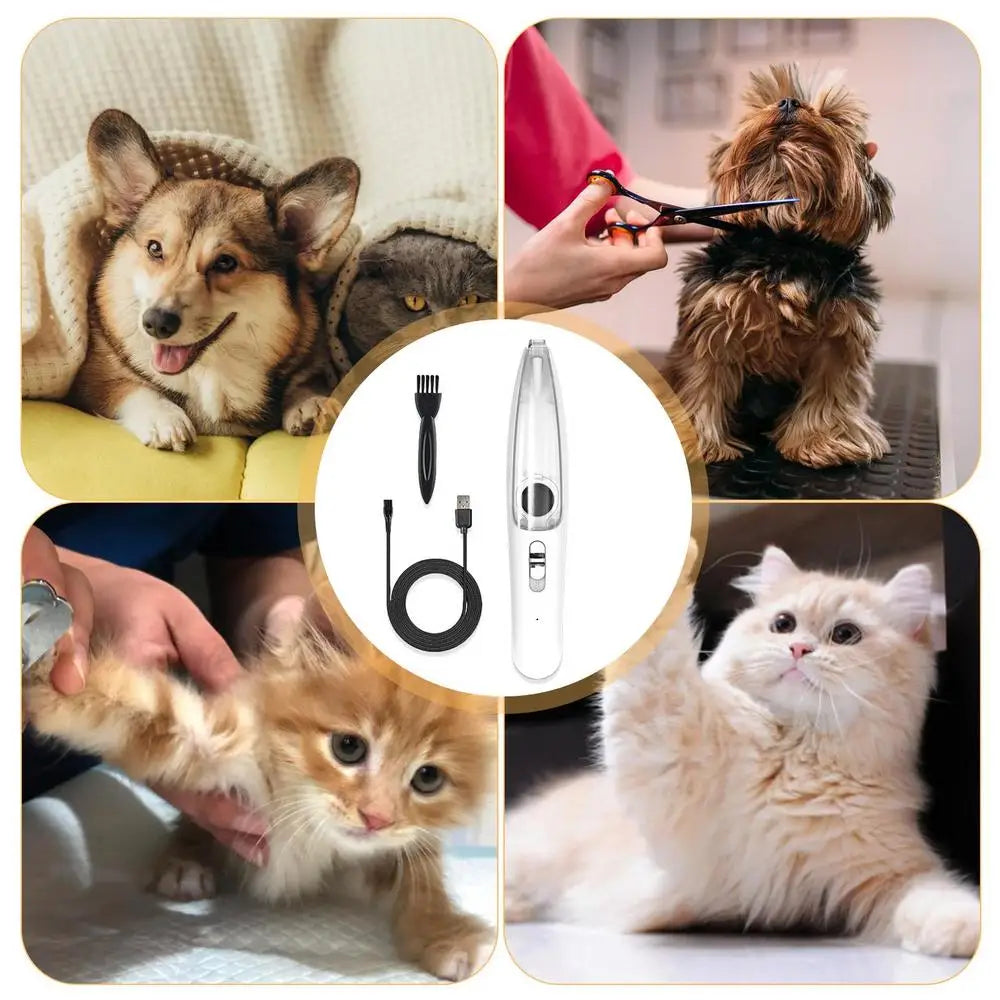 Low Noise Dog Hair Clipper For Paw Fur Grooming Vacuum Pet Hair Cutting Machine Trimmer Shaver For Dog Cats Eyes Ears Face new