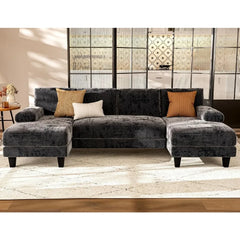 U Shaped Sectional Couches for Living Room, 111 Inch Modular Sofa with Double Chaise, Large Lounge Couch for Apartment