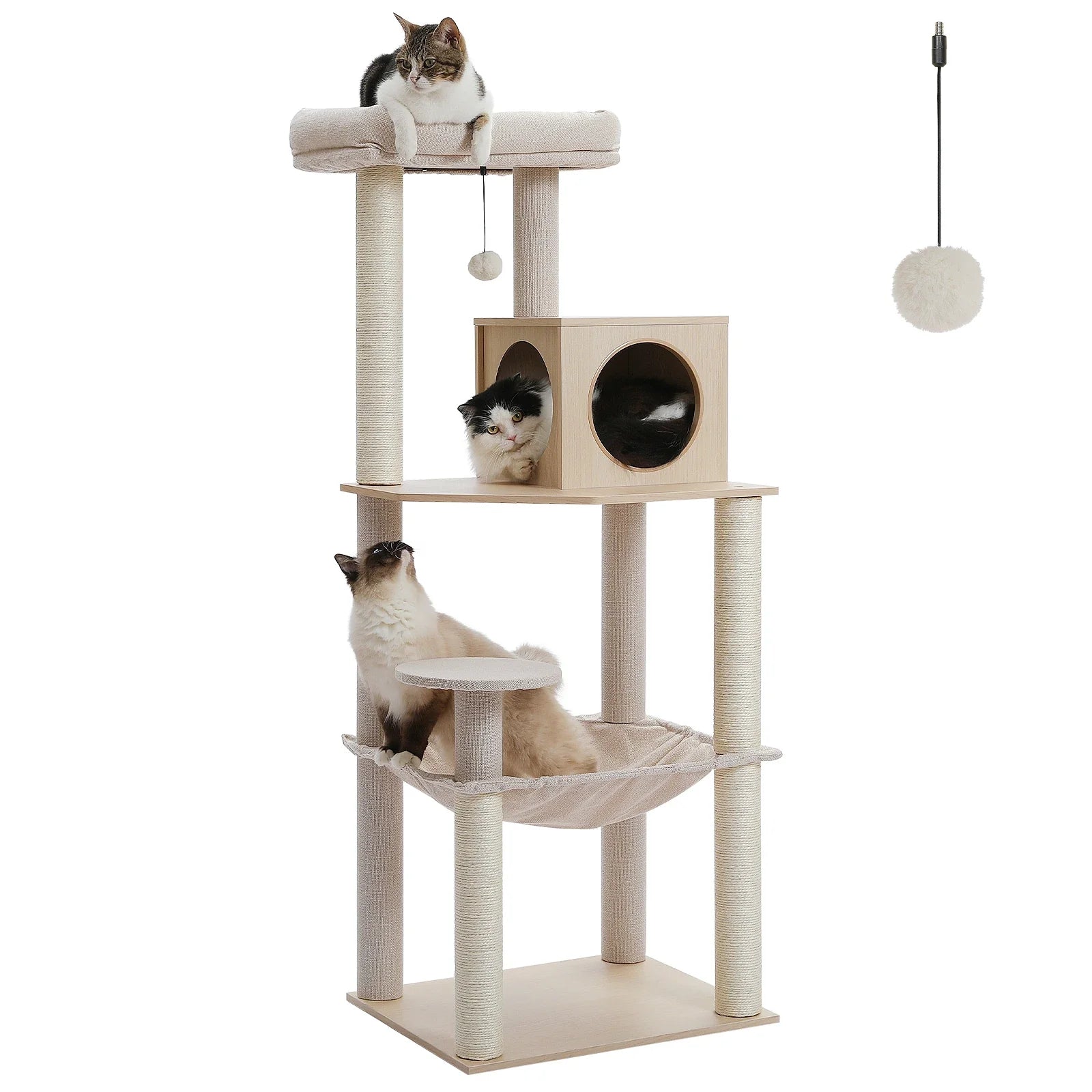 Multi-Level Cat Tree Tower with Condo Scratching Post for Cat Furniture House Cat Scratcher Cat Supplies Cat Toy