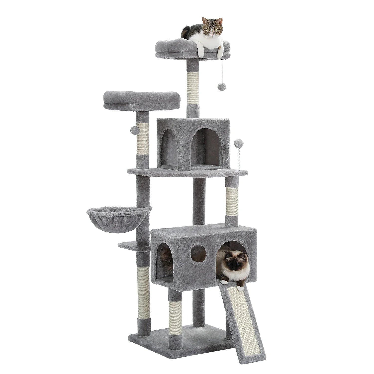 Multi-Level Cat Tree with Condo Scratching Posts Large Cat Tower with Hammock Cat Accessories Kitty Cat Toys Cat Pet Supplies