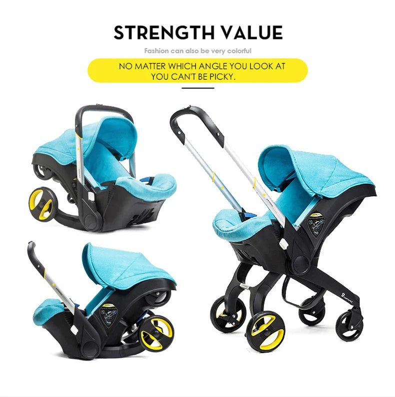 Baby Stroller Car Seat For Newborn Prams Infant Buggy Safety Cart Carriage Lightweight 3 in 1 Travel System