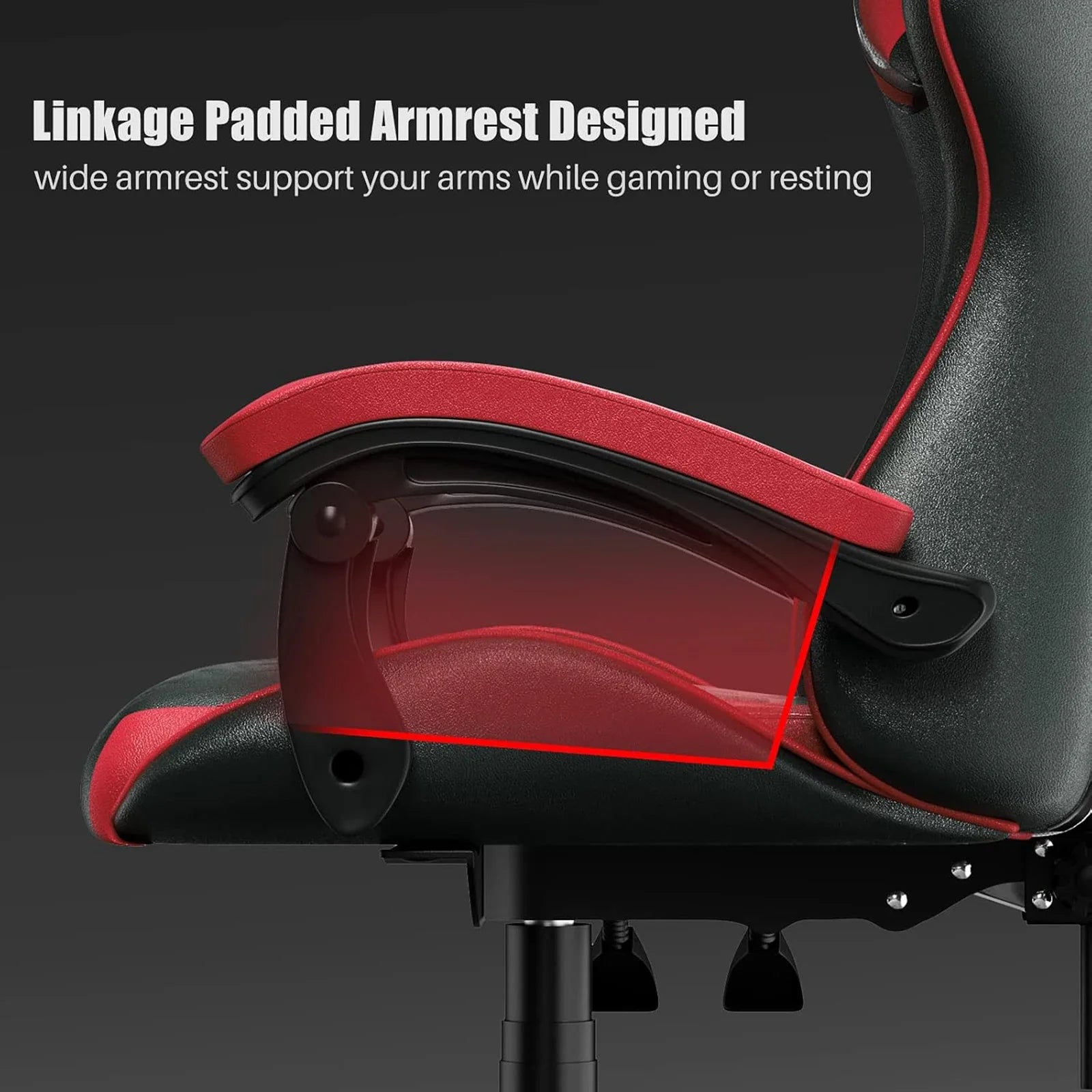 Ergonomic Gaming Chair Gamer Chairs with Lumbar Cushion + Headrest, Height-Adjustable Computer Office Chair for Girls, Boys