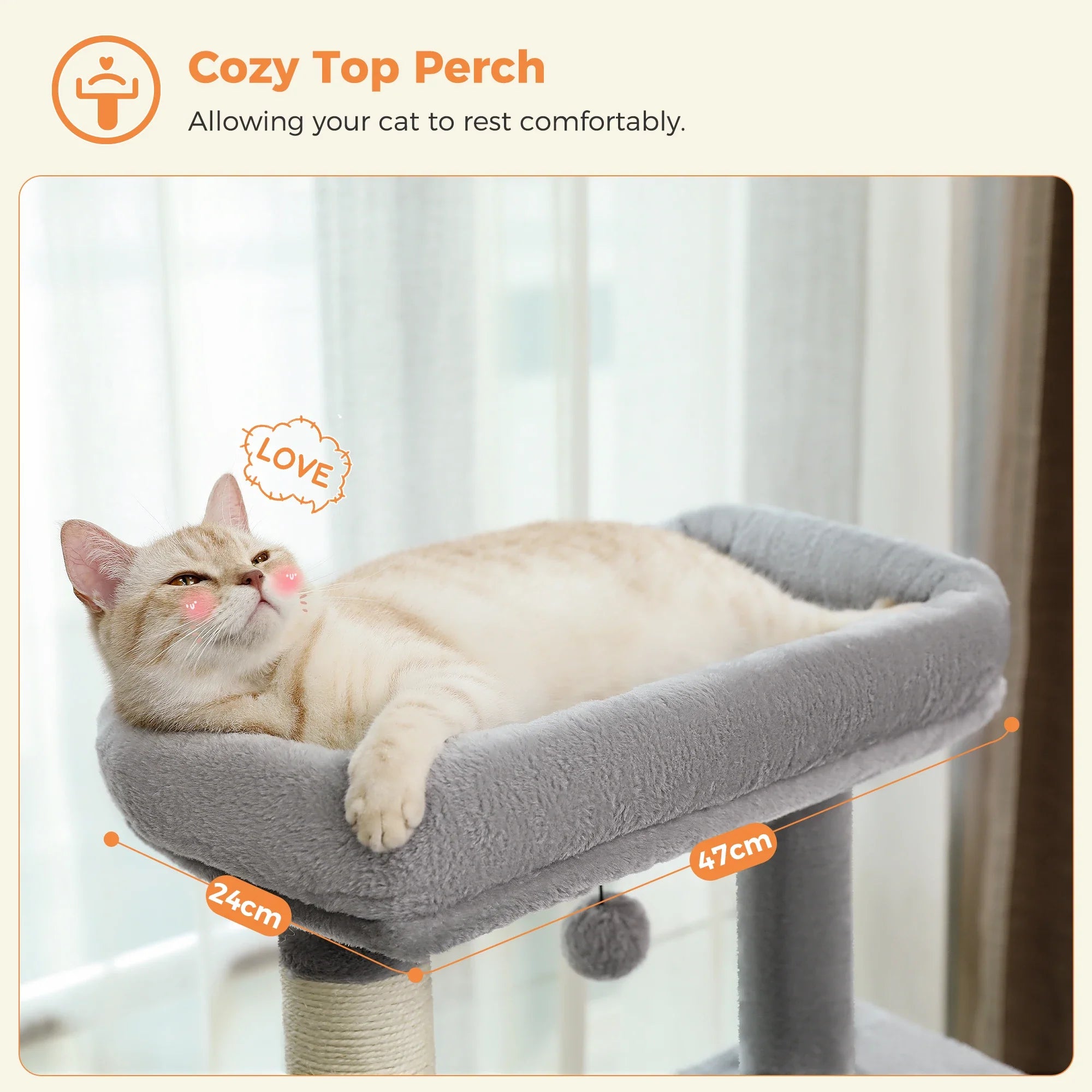 Multi-Level Cat Tree with Condo Scratching Posts Large Cat Tower with Hammock Cat Accessories Kitty Cat Toys Cat Pet Supplies