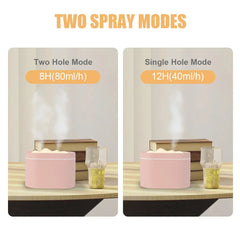 800ML Cool Mini Portable Ultrasonic Air Humidifer Aroma Essential Oil Diffuser USB Mist Maker Aromatherapy Humidifiers for Home