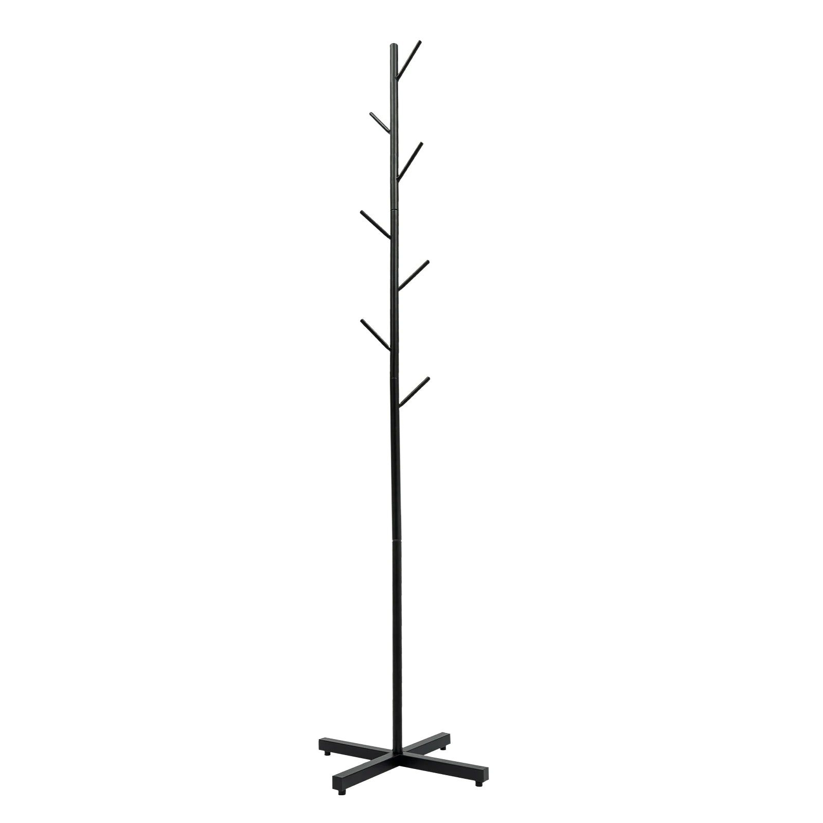 Tree-shaped 7 Hooks Coat Rack Hat Stand Tree Clothes Hanger Umbrella Metal Organizer Holder