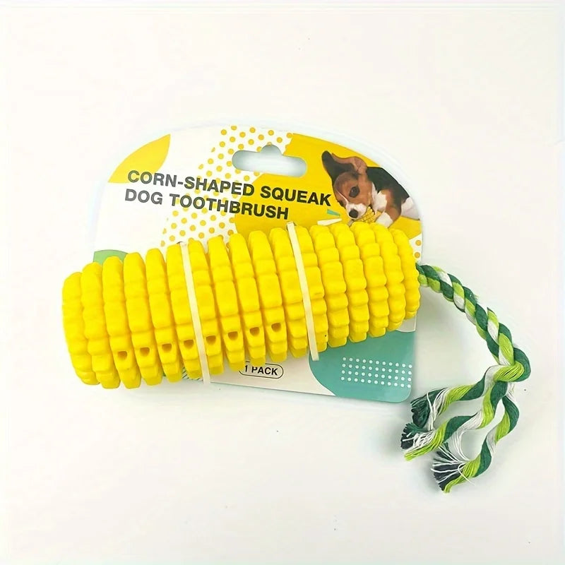 Dog Chew Toys for Aggressive Chewers, Tough Durable Squeaky Interactive Dog Toys, Puppy Teeth Chew Corn Stick Toy for Small Larg