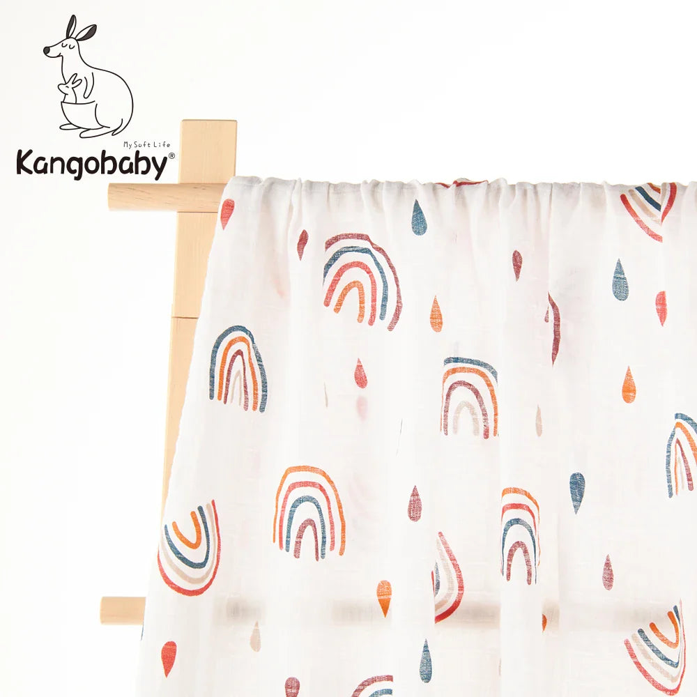 Kangobaby #My Soft Life# All Season Muslin Swaddle Blanket Newborn Bath Towel Multi Designs Functions Baby Wrap Infant Quilt