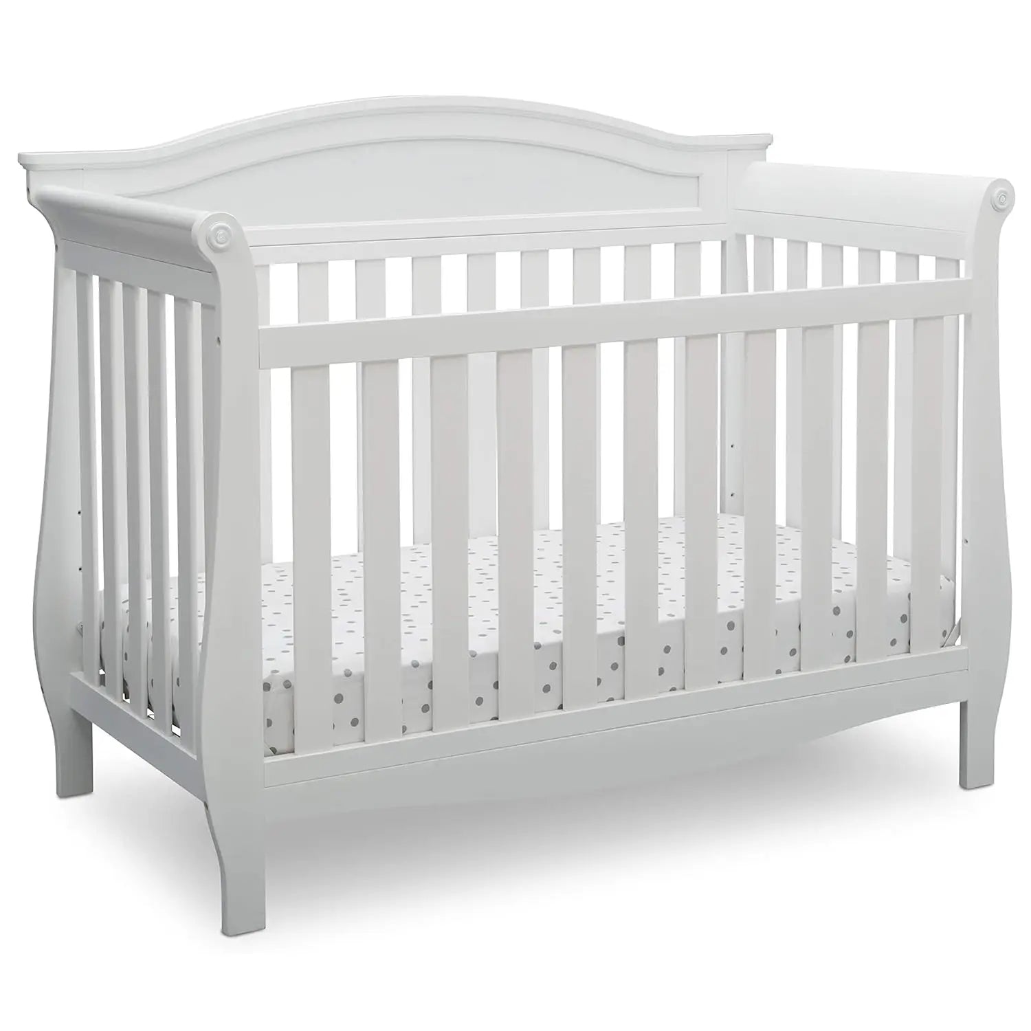 Children Lancaster 4-in-1 Convertible Baby Crib, Bianca White