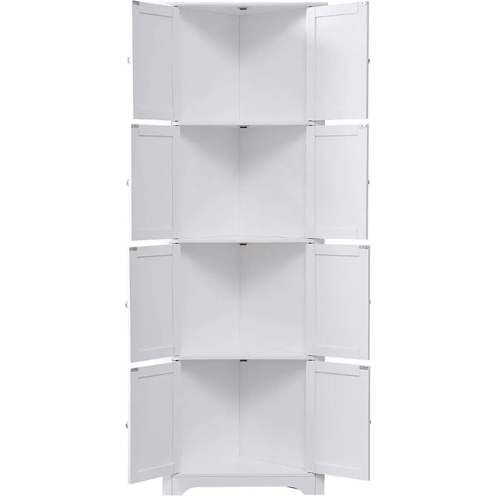 4-Tier 68" Corner Kitchen Pantry Storage Cabinet with 8 Doors