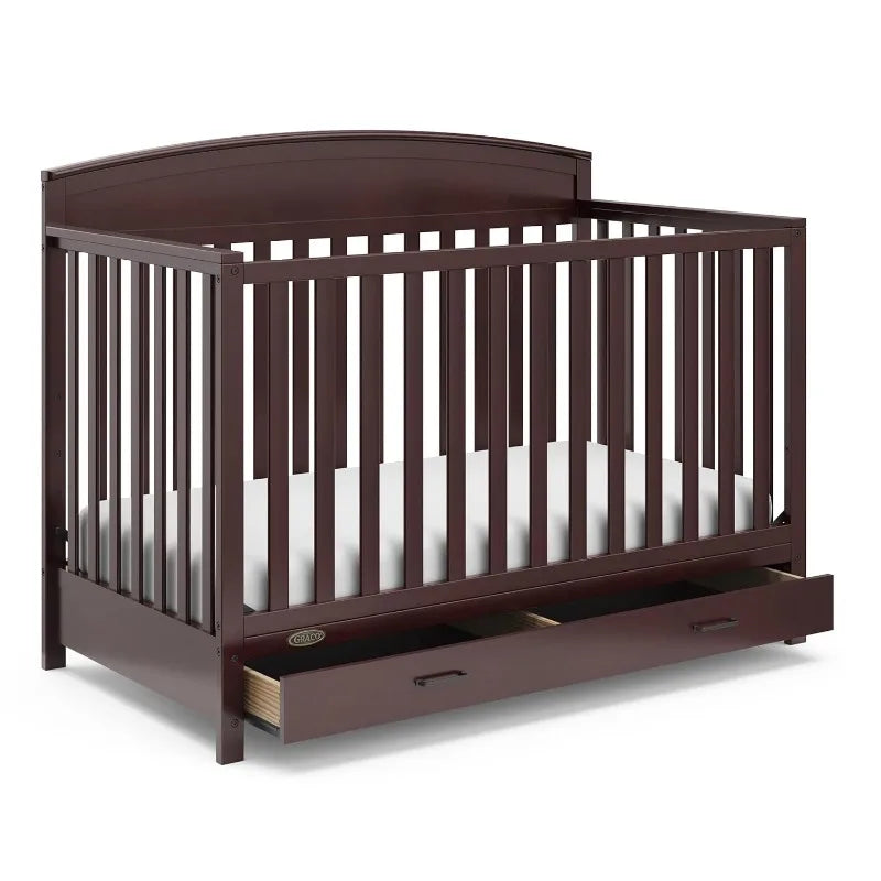 Benton 5-in-1 Convertible Crib – GREENGUARD Gold Certified,Converts from Baby Crib to Toddler Bed,Daybed and Full-Size Bed