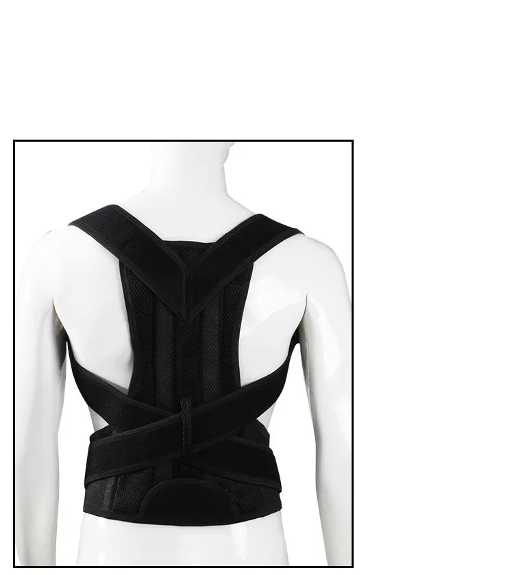 Reinforced Belt Lumbar Column Posture Corrector Vest Adjustable Back Support Strap Shoulder Spine Brace Neck Stretcher Trainer