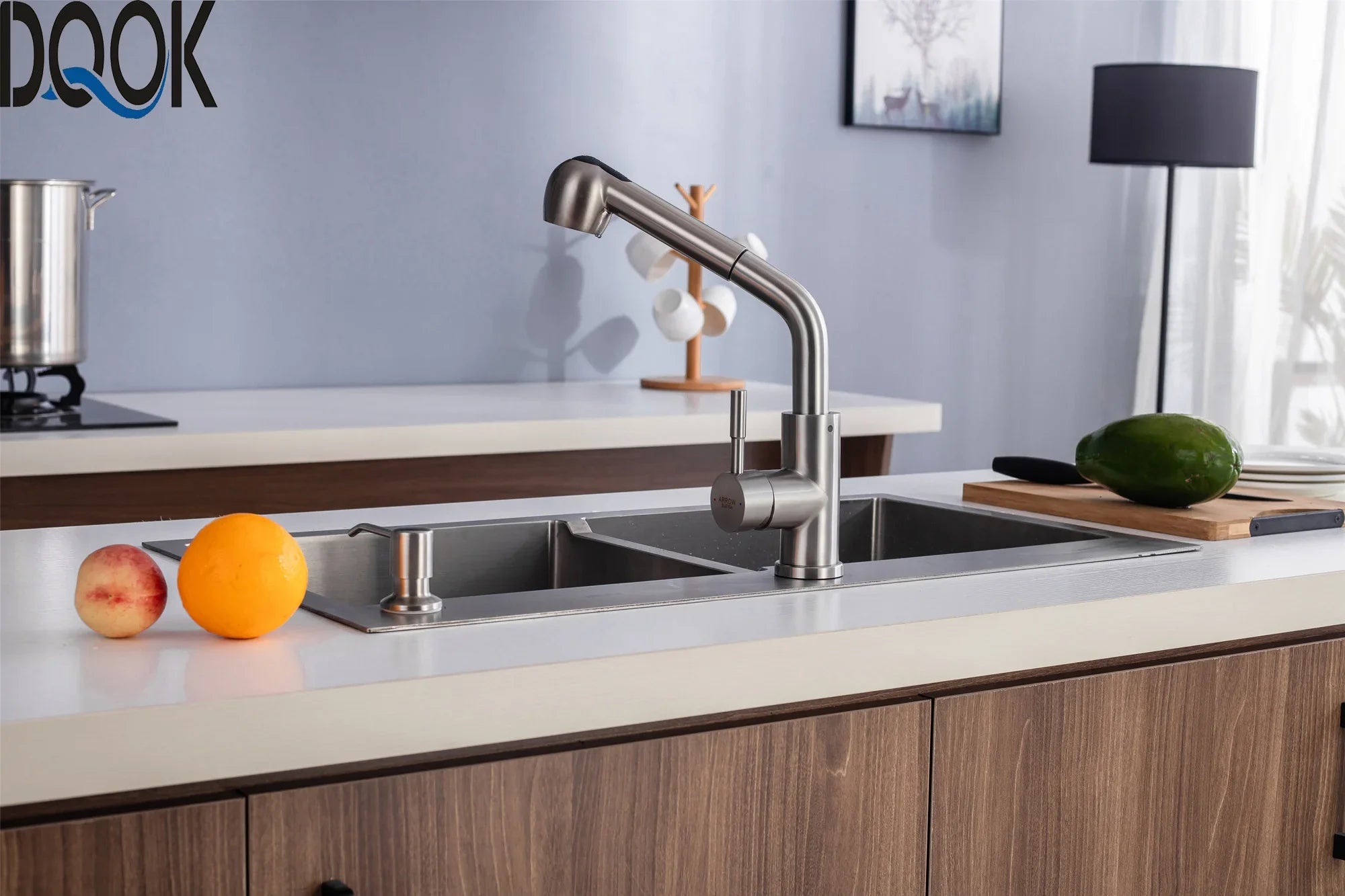 Kitchen Faucet Black Kitchen Tap  Pull Out  Kitchen Sink Mixer Tap Brushed Nickle Stream Sprayer Head Chrome Kitchen Water Tap