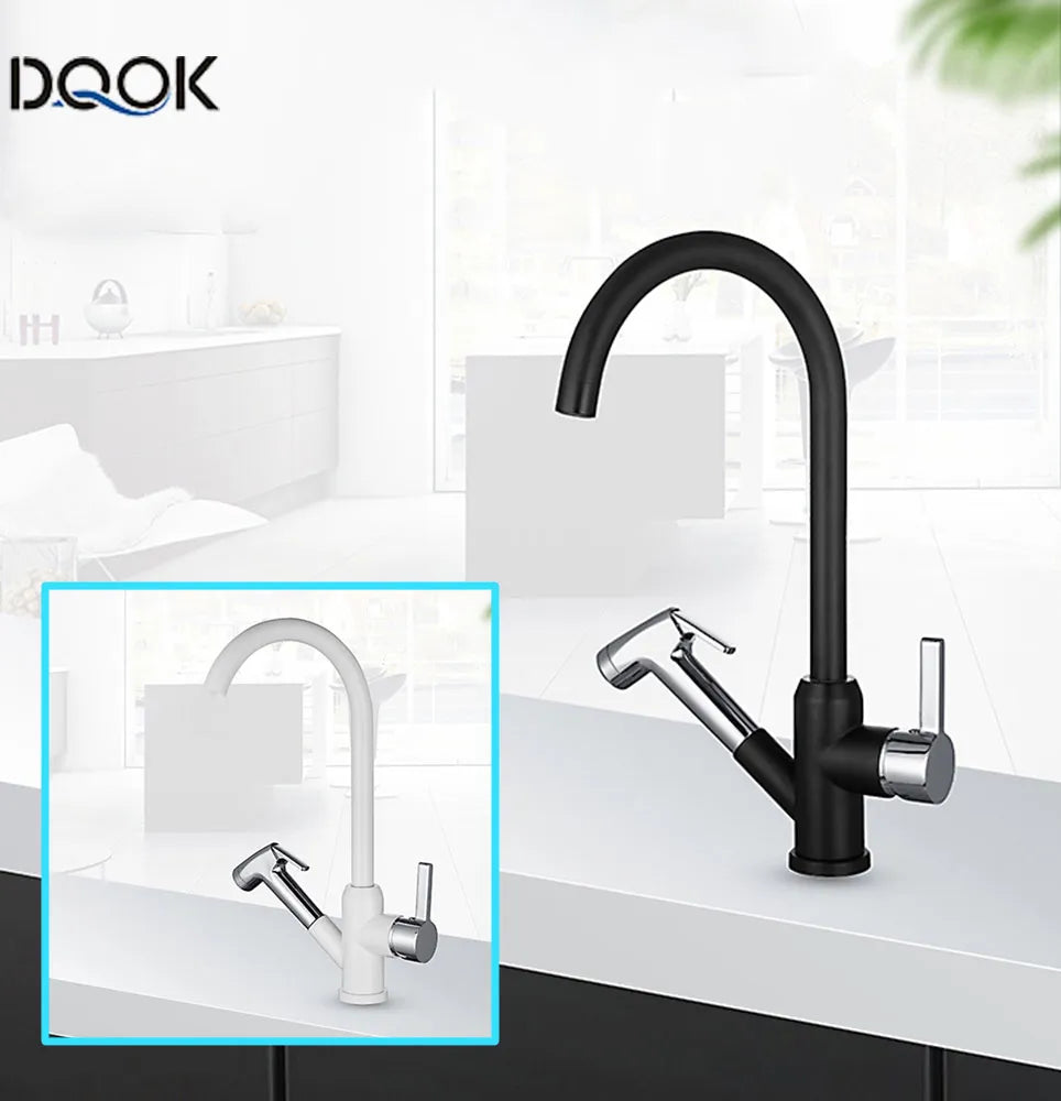 Kitchen Faucet Black Kitchen Tap  Pull Out  Kitchen Sink Mixer Tap Brushed Nickle Stream Sprayer Head Chrome Kitchen Water Tap