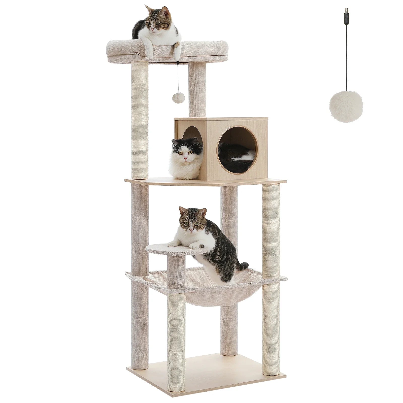 Multi-Level Cat Tree Tower with Condo Scratching Post for Cat Furniture House Cat Scratcher Cat Supplies Cat Toy