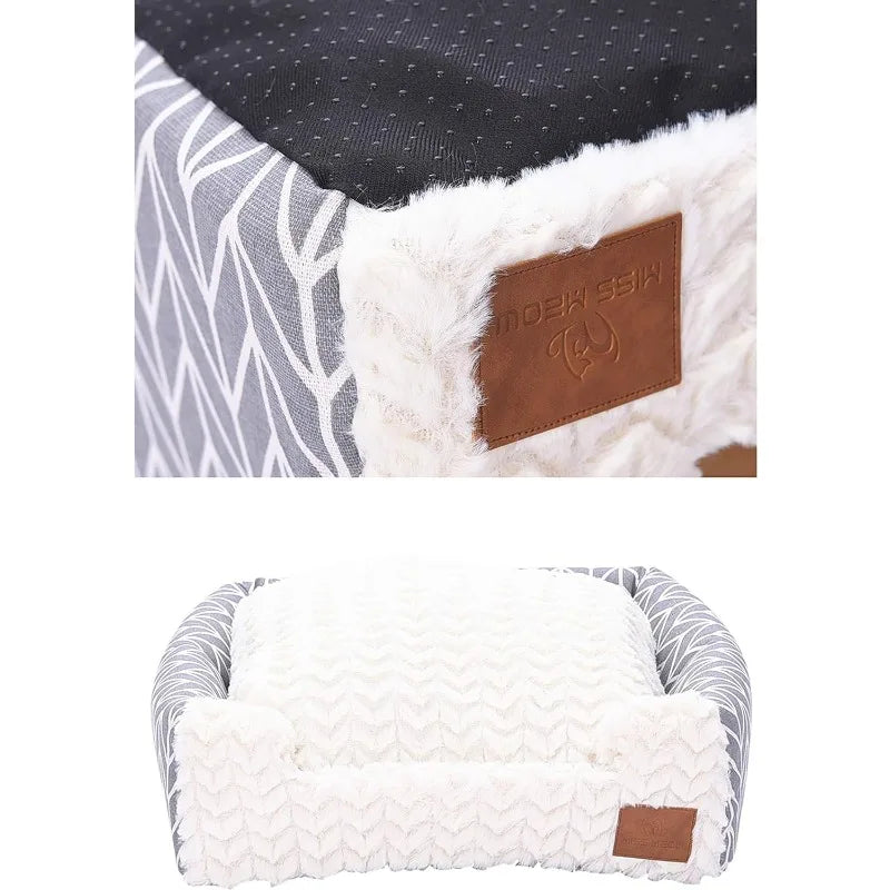 Cat Bed for Indoor Cats,Medium Large Cats Cave Bed,Machine Washable,Removable Cushion Cover,Small Dogs Tent Bed