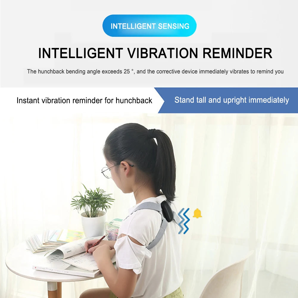 8-shaped Back Correction Belt Smart Sensor 400mAh Sitting Posture Corrector Vibration Reminder Adjustable for Children Adults