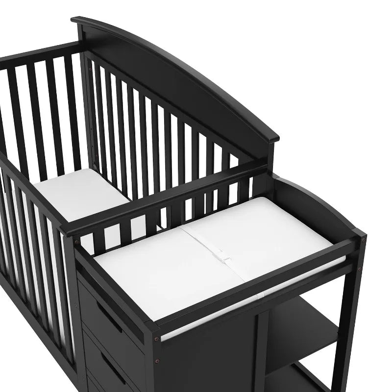 Benton 5-in-1 Convertible Crib – GREENGUARD Gold Certified,Converts from Baby Crib to Toddler Bed,Daybed and Full-Size Bed