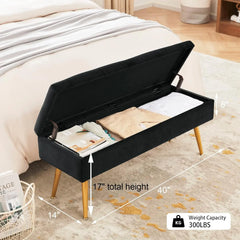 Modern Entryway  End of Bed  Ottoman Upholstered Velvet Bedroom  for Foot of Bed Tufted Bench Foo