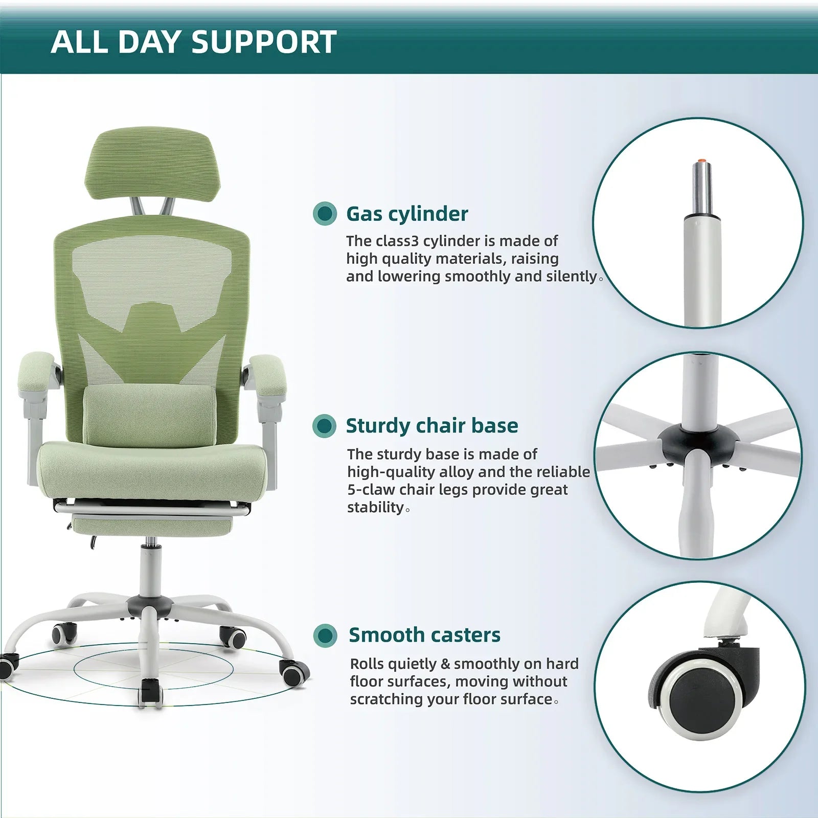 JHK Ergonomic Reclining High Back Mesh Office Chair Computer Desk Swivel Rolling Home Task Chair with Lumbar Support Pillow