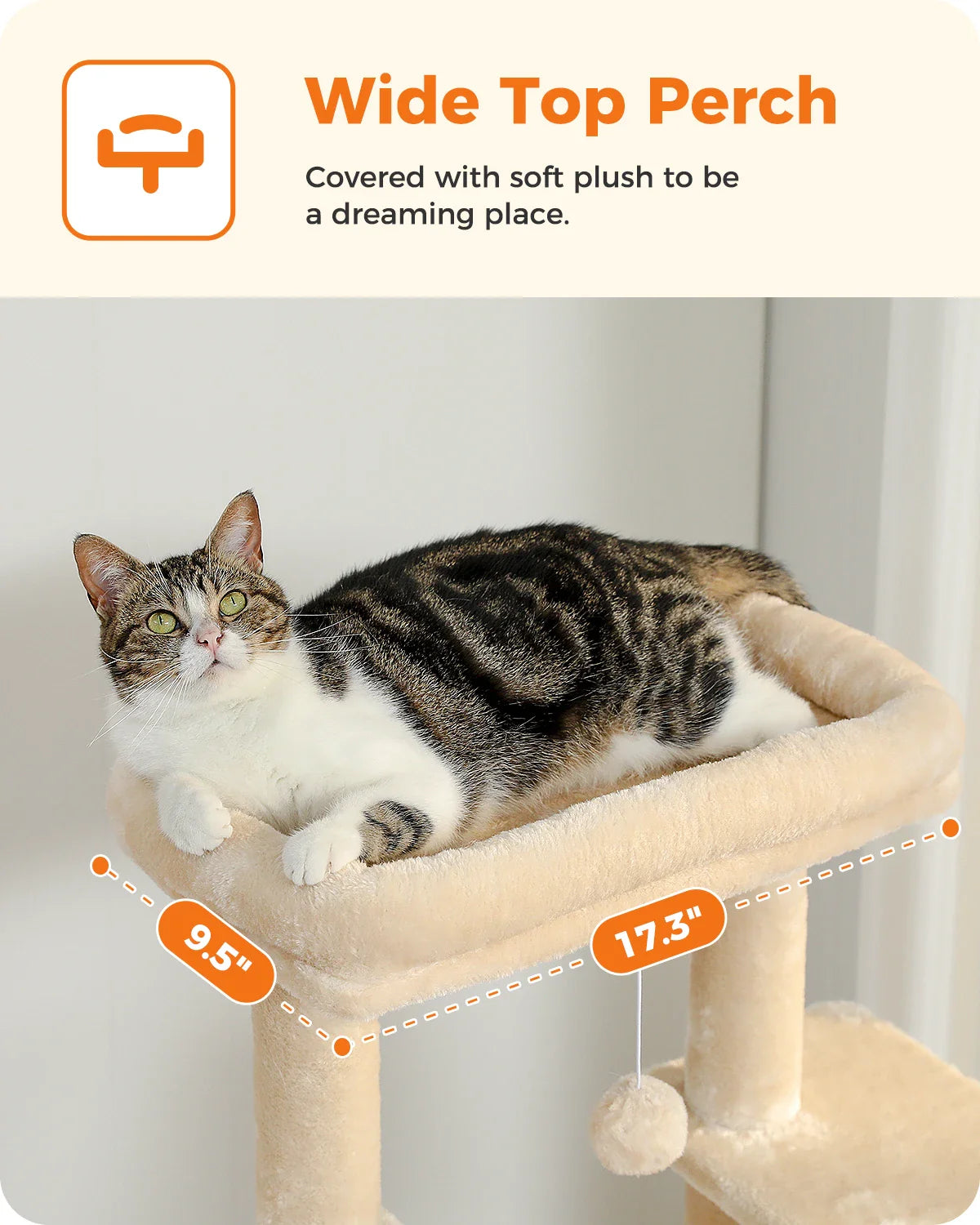 Multi-Level Cat Tree with Condo Scratching Posts Large Cat Tower with Hammock Cat Accessories Kitty Cat Toys Cat Pet Supplies