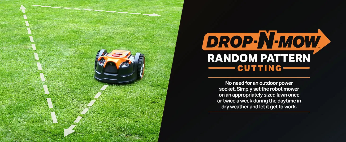 OcuMow™ Robot Lawn Mower Perimeter Wire Free Robotic for Small Yards up to 1000 Square feet Optical Navigation Automa