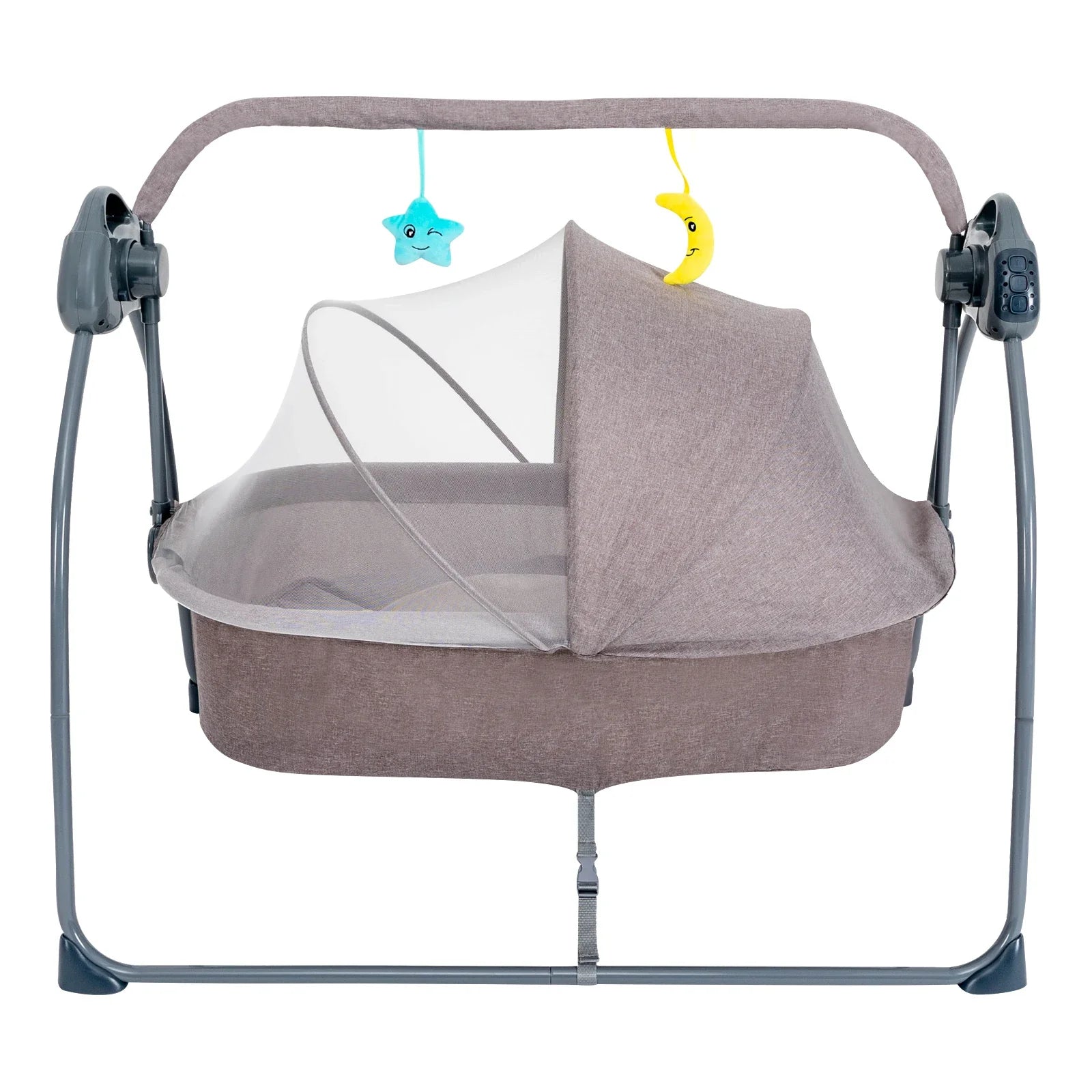 Baby Cradle Swing 5 Speed Electric Stand Crib Auto Rocking Chair Bed with Remote Control Infant Musical Sleeping Basket